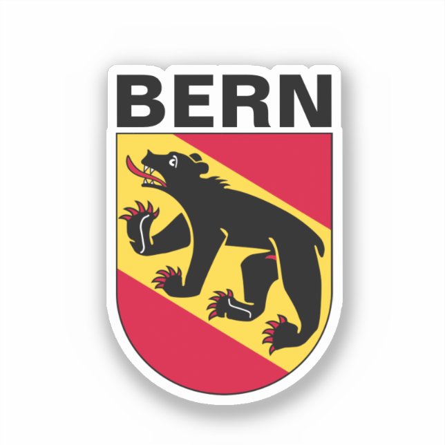 Pegatina Escudo de armas de Berna, SUIZA (Anverso)
