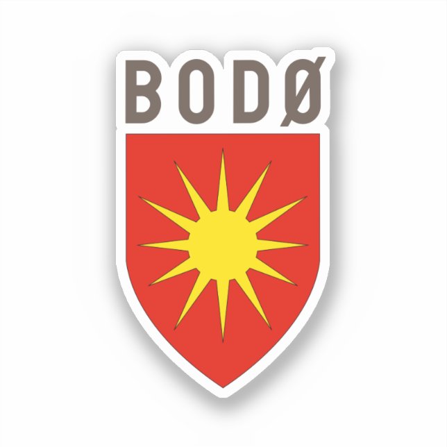 Pegatina Escudo de armas de Bodø - NORUEGA (Anverso)