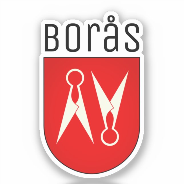 Pegatina Escudo de armas de Borås, Suecia (Anverso)