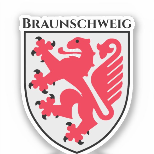Pegatina Escudo de armas de Braunschweig, Alemania (Anverso)