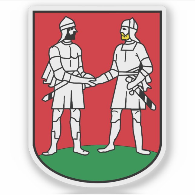 Pegatina Escudo de armas de Bünde, Alemania (Anverso)