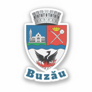 Pegatina Escudo de armas de Buzău, Rumania