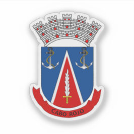 Pegatina Escudo de armas de Cabo Rojo, Puerto Rico