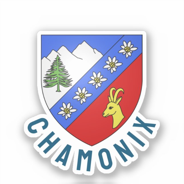 Pegatina Escudo de armas de Chamonix (Anverso)