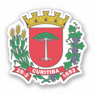Pegatina Escudo de armas de Curitiba (Brasil)