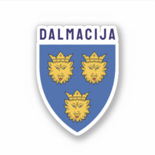 Pegatina Escudo de armas de Dalmatia (Croacia)
