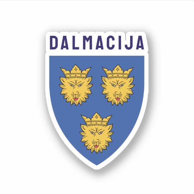 Pegatina Escudo de armas de Dalmatia (Croacia) (Anverso)