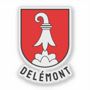 Pegatina Escudo de armas de Delémont, SUIZA