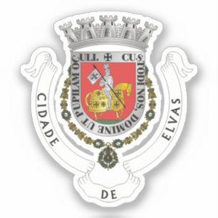 Pegatina Escudo de armas de Elvas, Portugal