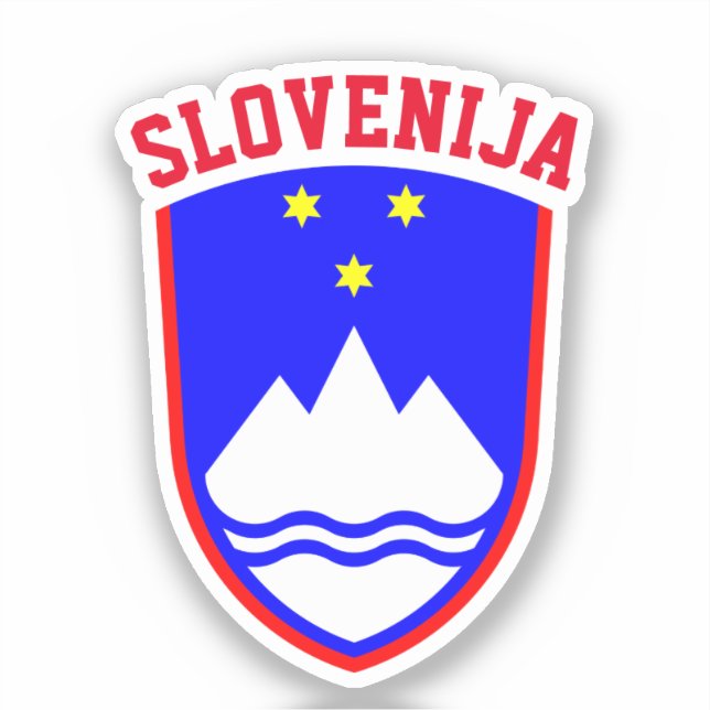 Pegatina Escudo de armas de ESLOVENIA (Anverso)
