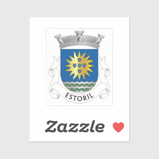 Pegatina Escudo de armas de Estoril (Portugal) (Hoja)