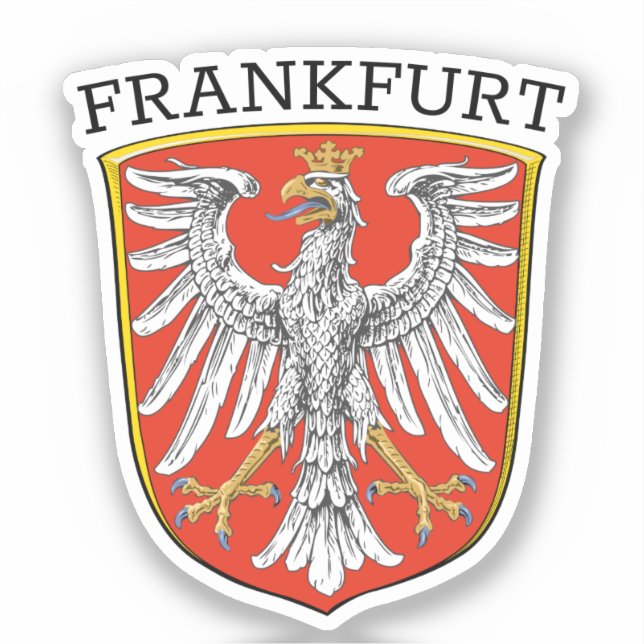 Pegatina Escudo de armas de Fráncfort - ALEMANIA (Anverso)