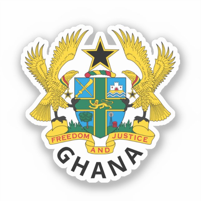 Pegatina Escudo de armas de Ghana (Anverso)