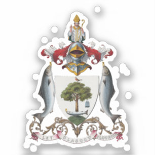 Pegatina Escudo de armas de Glasgow, ESCOCIA
