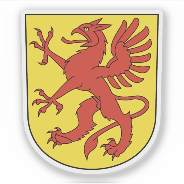 Pegatina Escudo de armas de Greifensee, Suiza (Anverso)