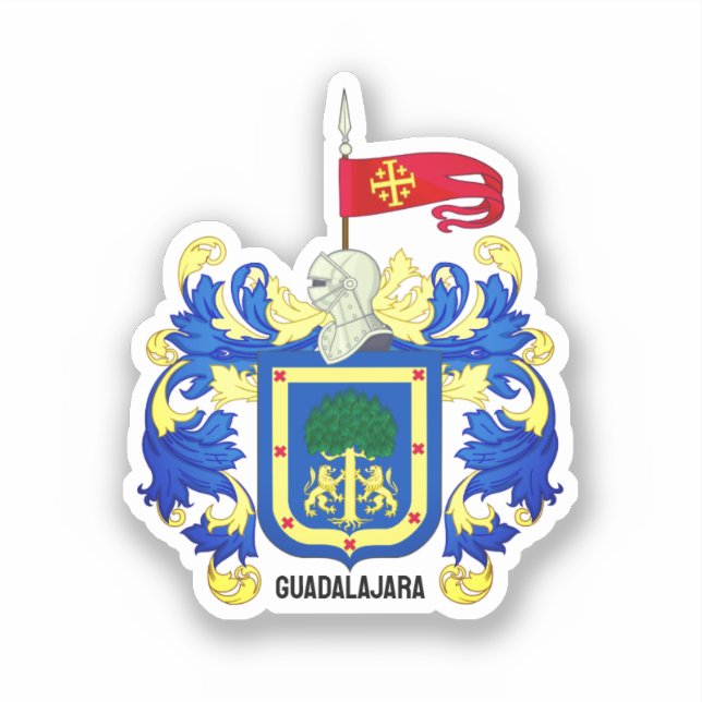 Pegatina Escudo de armas de Guadalajara, México (Anverso)