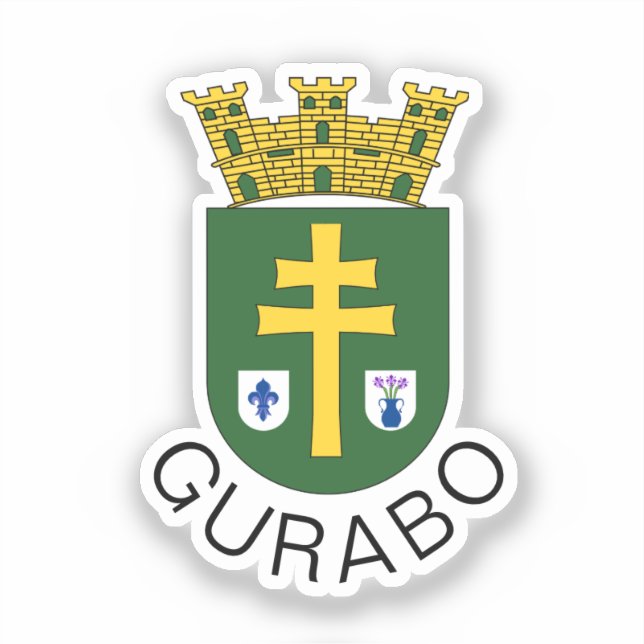 Pegatina Escudo de armas de Gurabo, Puerto Rico (Anverso)