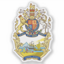 Pegatina Escudo de armas de Hong Kong (1843–1959)
