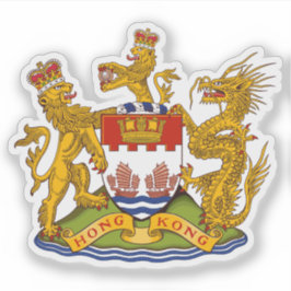 Pegatina Escudo de armas de Hong Kong (1995-1997)