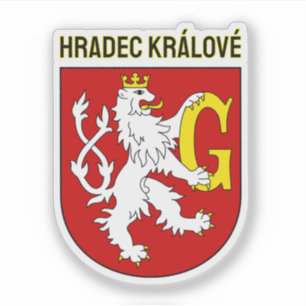 Pegatina Escudo de armas de Hradec Králové, República Checa