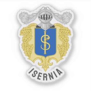Pegatina Escudo de Armas de Isernia, Italia
