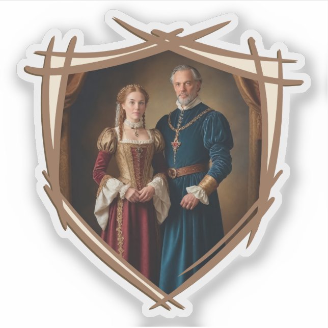 Pegatina Escudo de armas de Knight (Anverso)