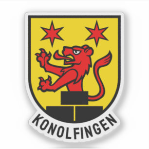 Pegatina Escudo de armas de Konolfingen, Suiza
