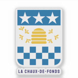 Pegatina Escudo de armas de La Chaux-de-Fonds, Suiza