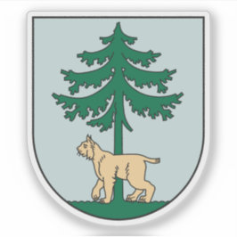 Pegatina Escudo de armas de la ciudad de Jēkabpils, Letonia