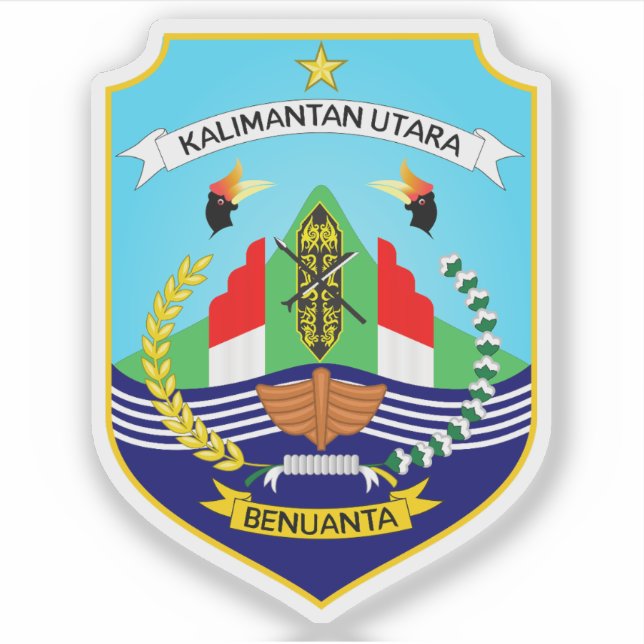 Pegatina Escudo de armas de la provincia de Kalimantan Sept (Anverso)