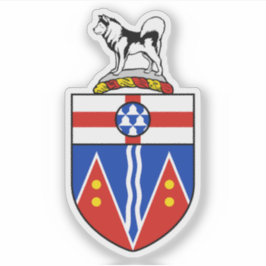 Pegatina Escudo de armas de la provincia de Yukon, Canadá