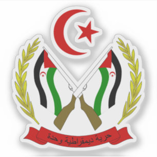 Pegatina Escudo de armas de la República Árabe Saharaui Dem
