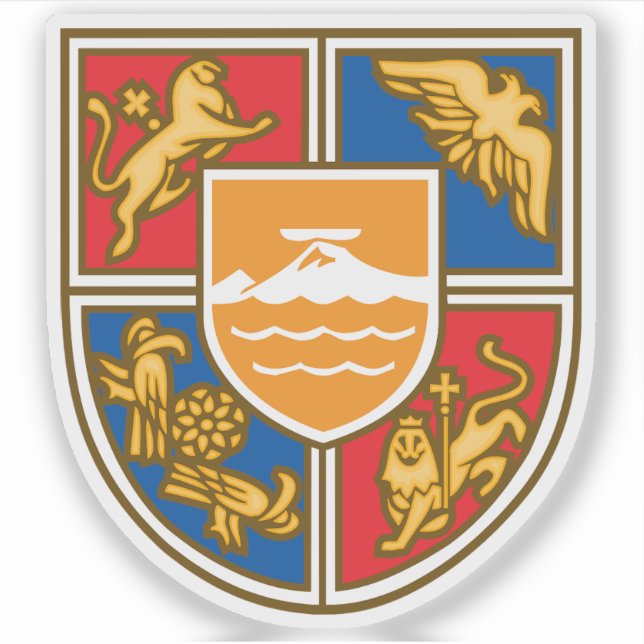 Pegatina Escudo de armas de la República de Armenia (Anverso)