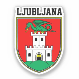 Pegatina Escudo de armas de Ljubljana - ESLOVENIA