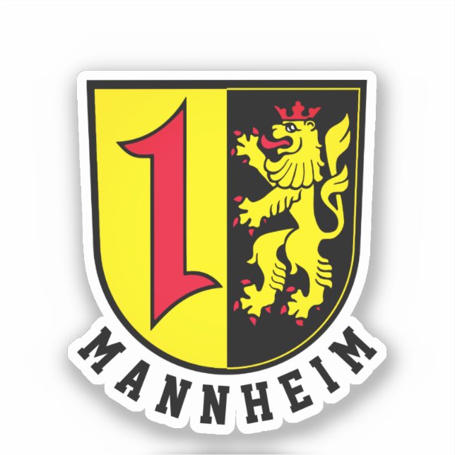 Pegatina Escudo de armas de Mannheim (Anverso)