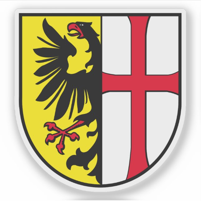 Pegatina Escudo de armas de Memmingen, Alemania (Anverso)