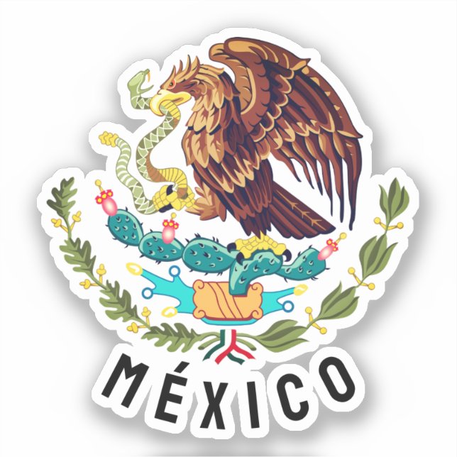 Pegatina Escudo de armas de México (Anverso)