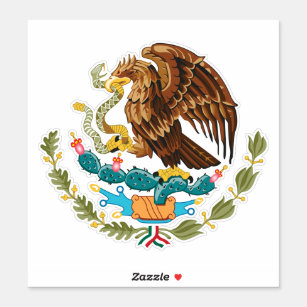 Pegatina Escudo de armas de México - Bandera de México