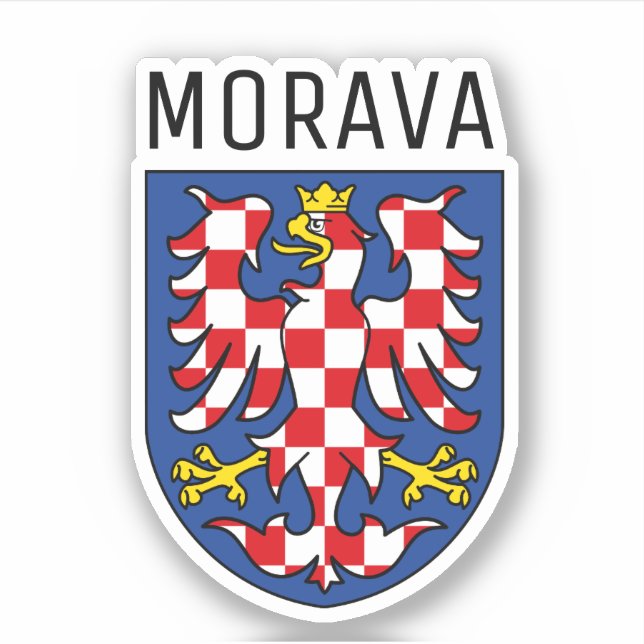 Pegatina Escudo de armas de Moravia - CZECHIA (Anverso)