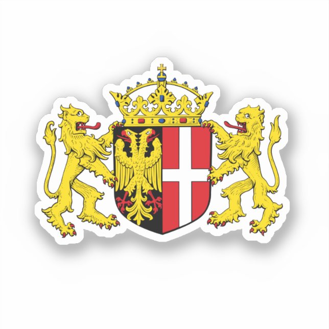 Pegatina Escudo de armas de Neuss, Alemania (Anverso)