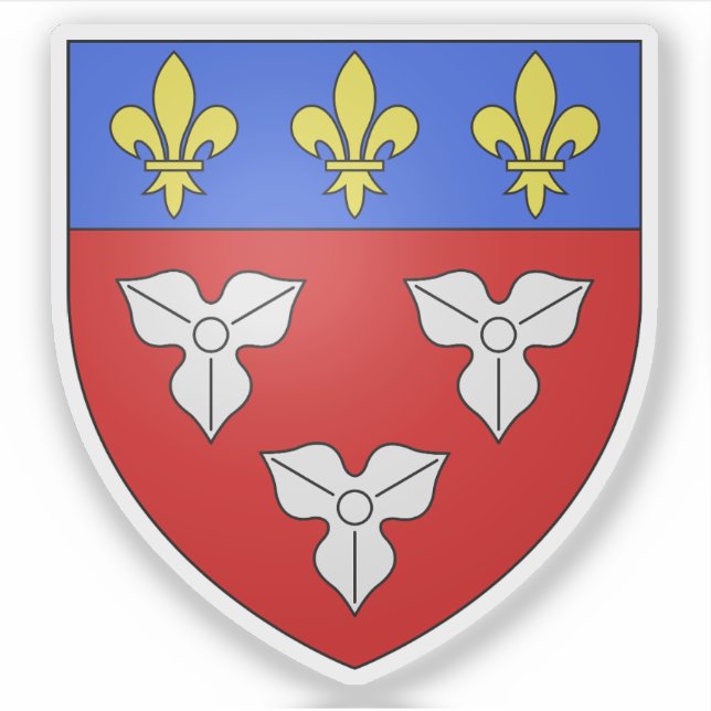 Pegatina Escudo de armas de Orléans, Loiret, Francia (Anverso)