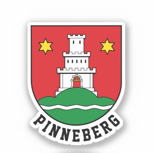 Pegatina Escudo de armas de Pinneberg, Alemania (Anverso)