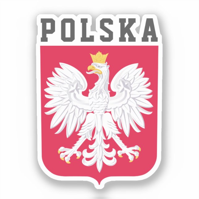 Pegatina Escudo de armas de Polonia (Anverso)