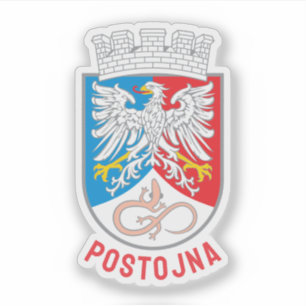 Pegatina Escudo de Armas de Postojna, Eslovenia