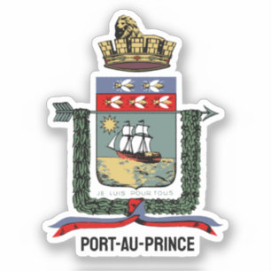 Pegatina Escudo de armas de Puerto Príncipe, HAITÍ