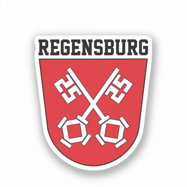 Pegatina Escudo de armas de Regensburg (Alemania) (Anverso)