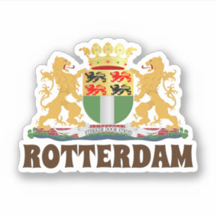 Pegatina Escudo de armas de Rotterdam, Países Bajos