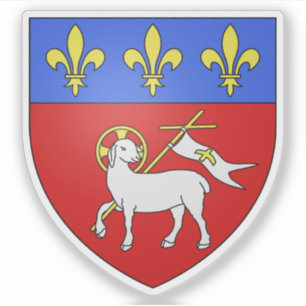 Pegatina Escudo de armas de Rouen, Normandía, Francia