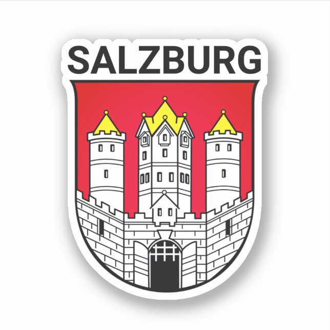 Pegatina Escudo de armas de Salzburgo - AUSTRIA (Anverso)