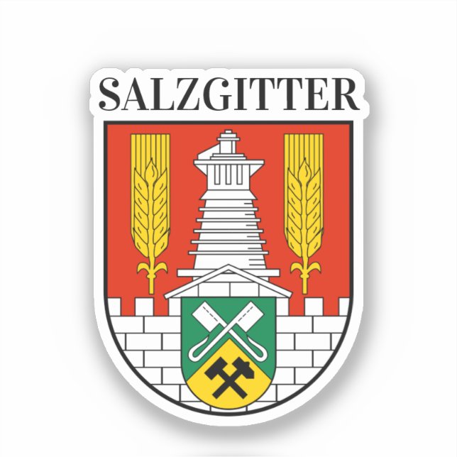 Pegatina Escudo de armas de Salzgitter, Alemania (Anverso)